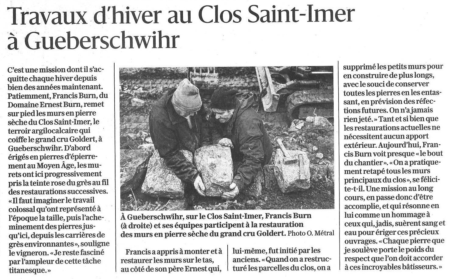 ARTICLE ALSACE/DNA DU 17 JANVIER 2026 par Olivier Metral